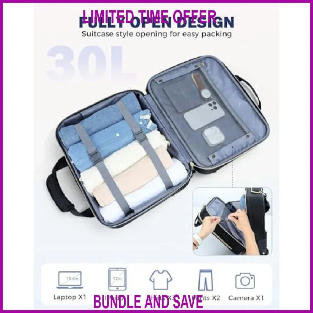 15.6 Inch Rolling Laptop Briefcase with Wheels, Flight Approved Carry On